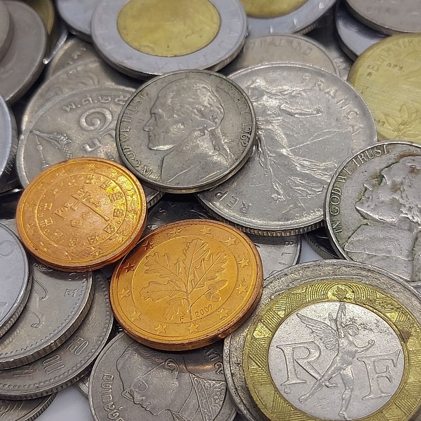 外国コイン まとめて 約0.5kg(袋込み) 海外硬貨 古銭 アメリカ