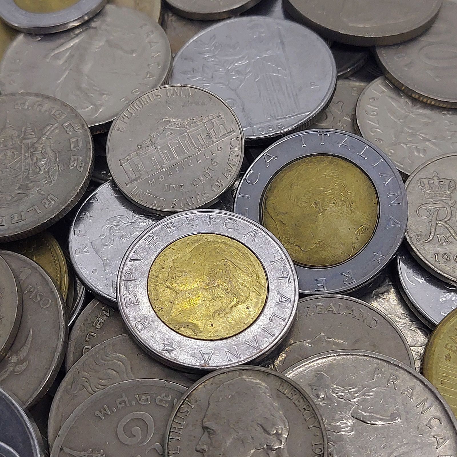古銭 外国  海外 外貨 旧硬貨 近代貨幣 まとめ ヨーロッパ 銭 外国コイン まとめて 約0.5kg(袋込み) 海外硬貨 古銭 アメリカ