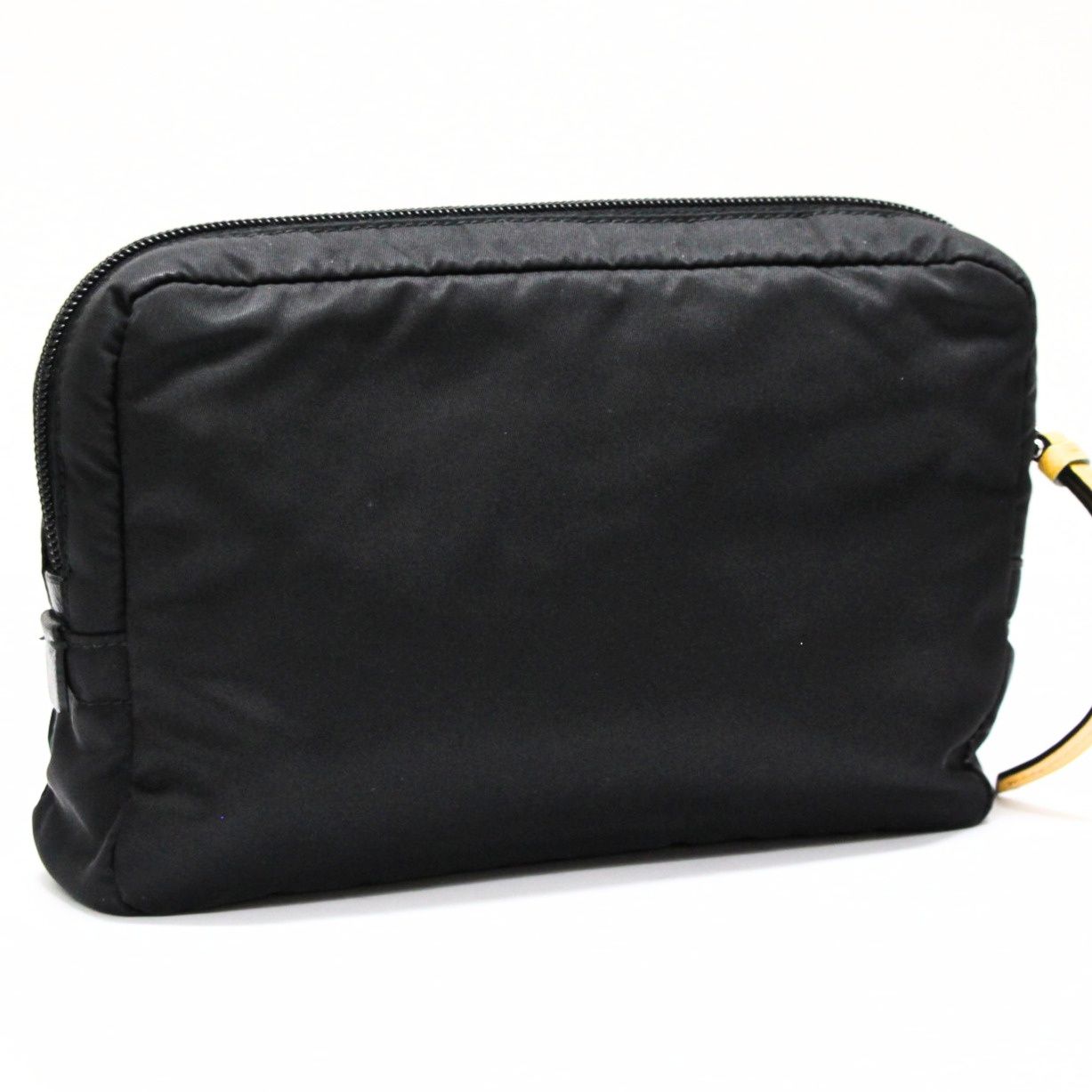 プラダ PRADA 三角ロゴ カモフラージュ柄 ポーチ ナイロン 黒系 2NE012