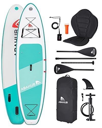 Abahub sup ボード インフレータブル パドルボード 長320cm 幅78cm 厚15cm 耐荷重量150kg 調整可能なパドル付き スタンドアップパドルボード 、カヤックシート、ヨガ、カヤック、カヌー、釣り送料無料