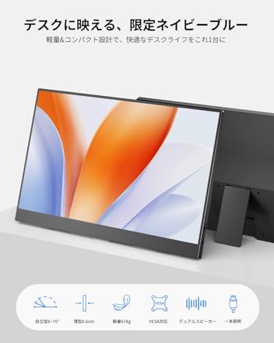 モバイルモニター 15.6インチ UPERFECT モバイルディスプレイ 自立型