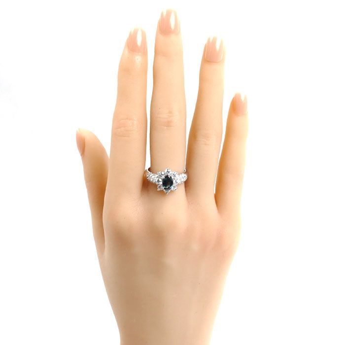 Pt900プラチナ リング・指輪 アレキサンドライト0.83ct ダイヤモンド