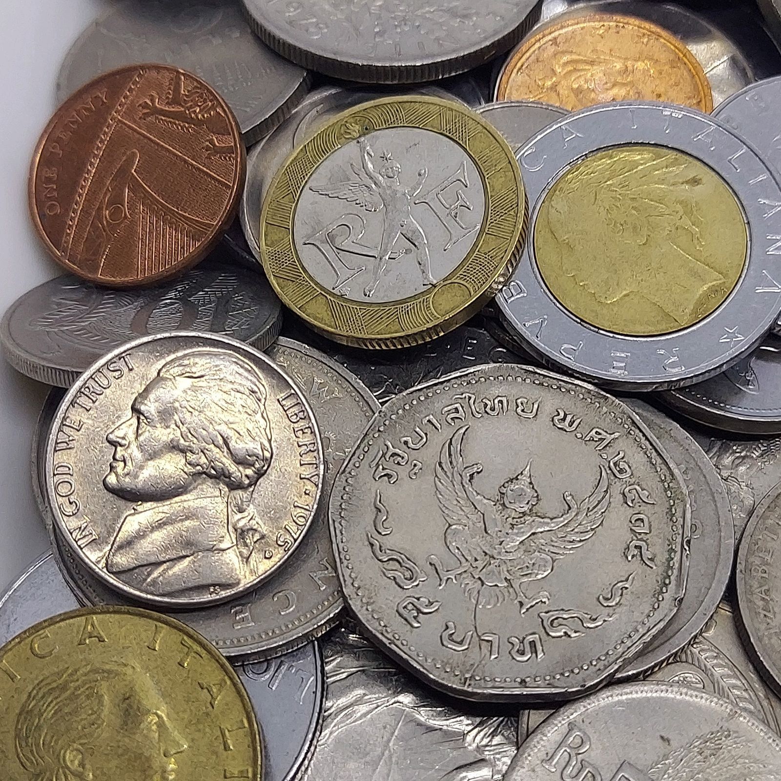 外国コイン まとめて 約0.5kg(袋込み) 海外硬貨 古銭 アメリカ