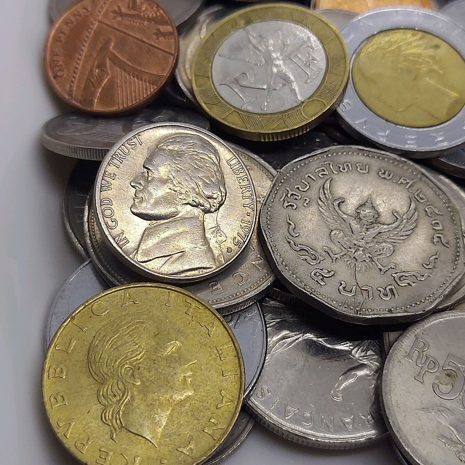 外国コイン まとめて 約0.5kg(袋込み) 海外硬貨 古銭 アメリカ