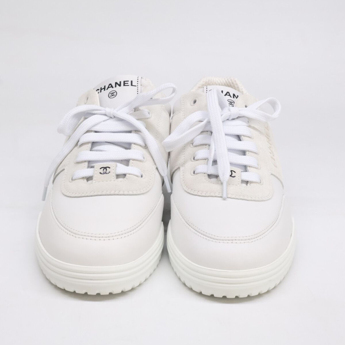 CHANEL シャネル 24年 G45470 ココマーク レザー×スエード スニーカー