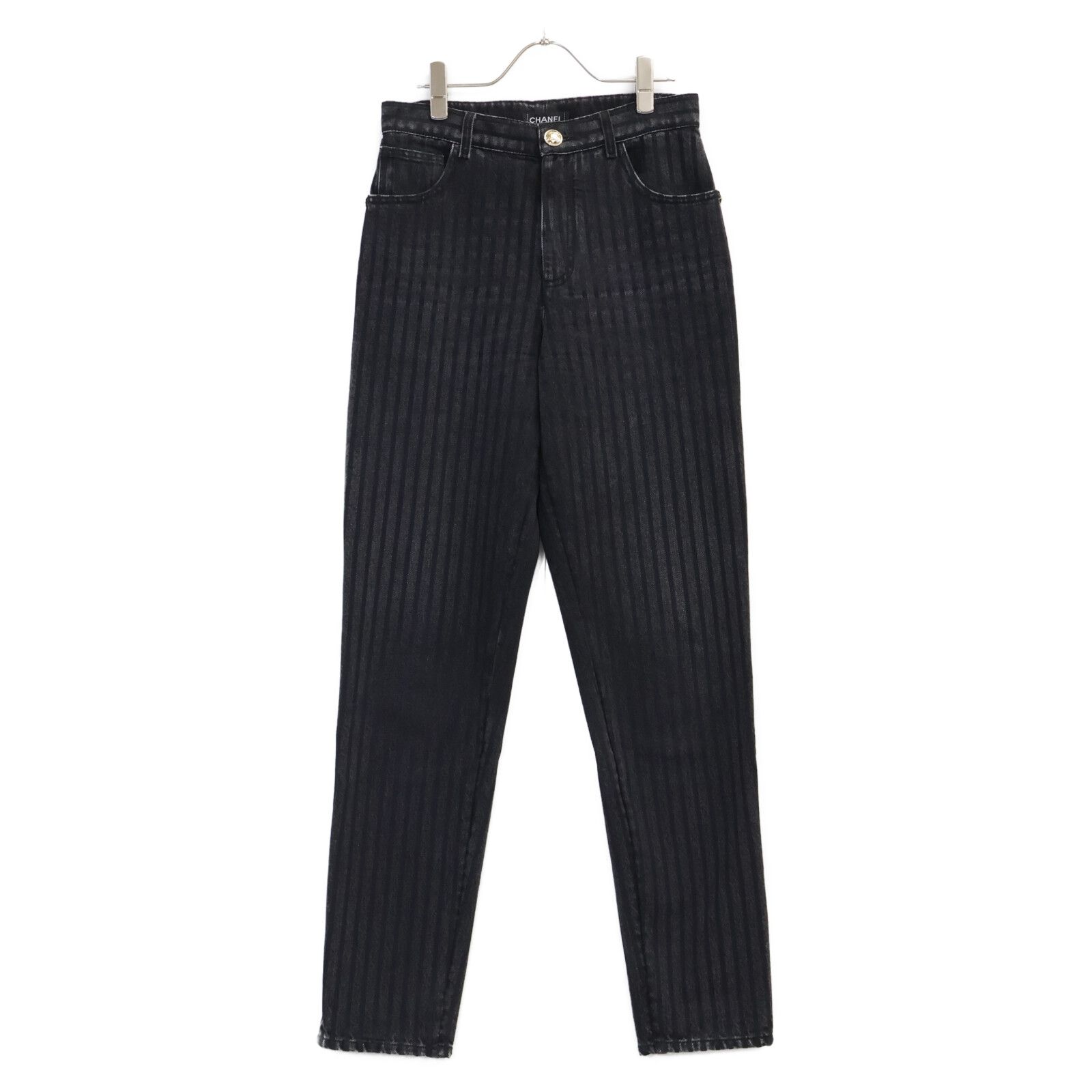 CHANEL シャネル 【美品/国内正規】20K P65455V61295 ストライプ ココ