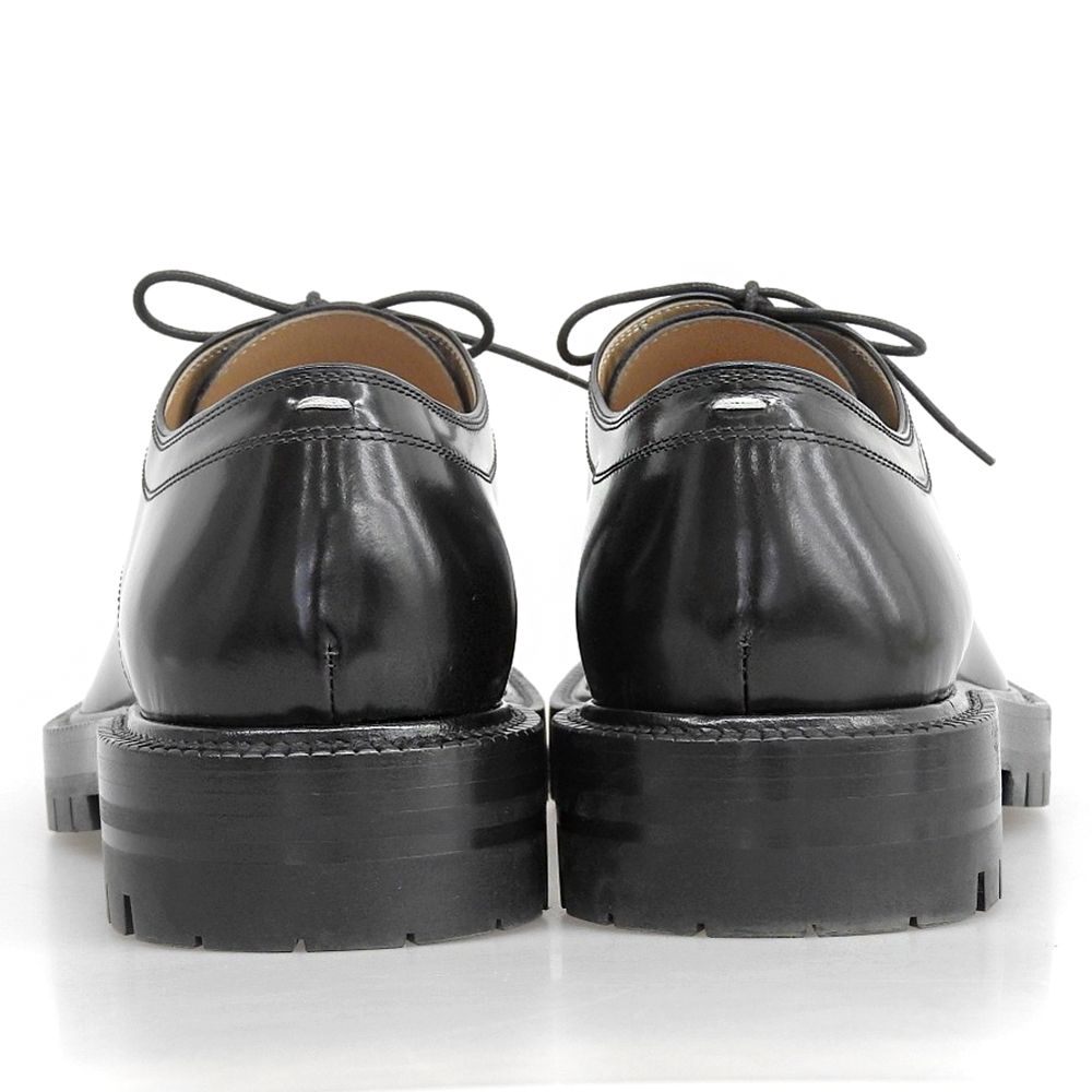 メゾンマルジェラ　ブラックレザーシューズ 41 Maison margiela メゾンマルジェラ 美品 TABI COUNTY LACE-UP タビ