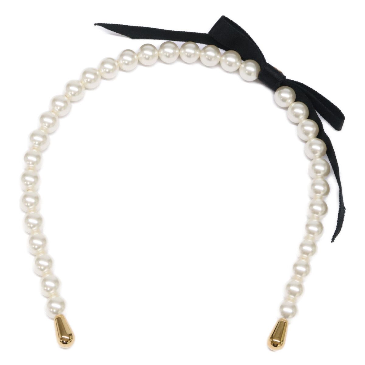 CHANEL シャネル 新品同様 AAA841 25SS パール ココマーク リボン