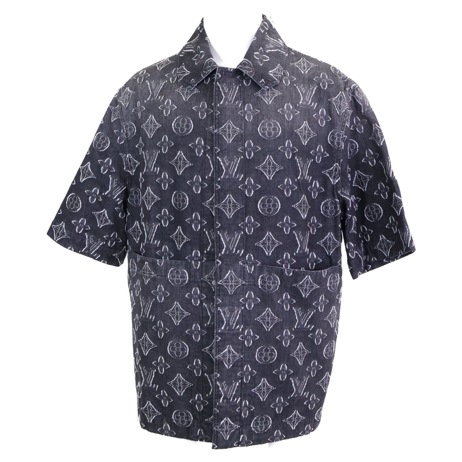 LOUIS VUITTON ルイヴィトン 【新品同様/国内正規/23年製】RM232 ARS HPS73W MONOGRAM CHAMBRAY SS SHHIRT モノグラム シャンブレー 半袖シャツ  M LOUIS VUITTON ルイヴィトン 【新品同様/国内正規/23年製】RM232 ARS