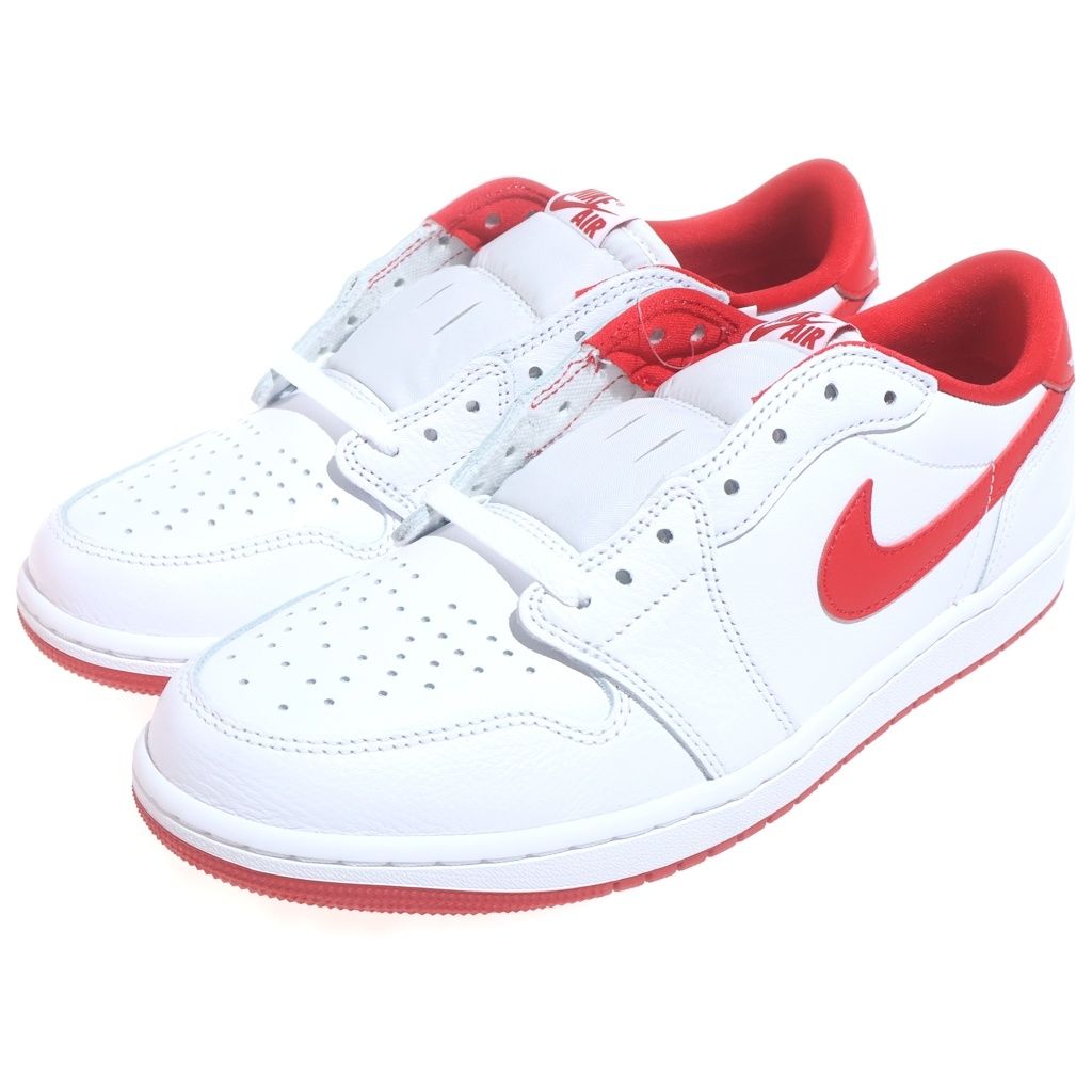 NIKE (ナイキ) AIR JORDAN 1 RETRO LOW OG WHITE AND UNIVERSITY RED 
