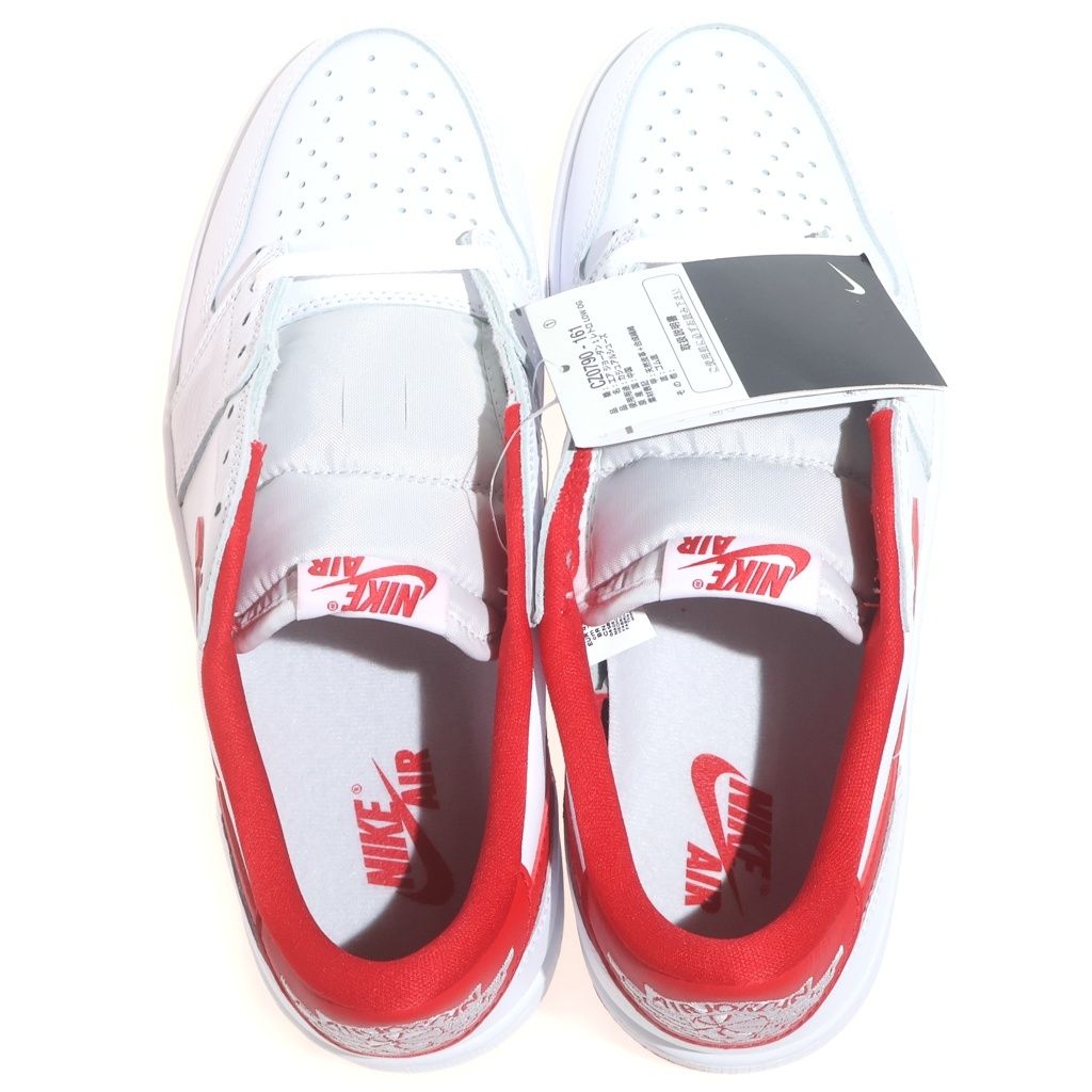 NIKE (ナイキ) AIR JORDAN 1 RETRO LOW OG WHITE AND UNIVERSITY RED 