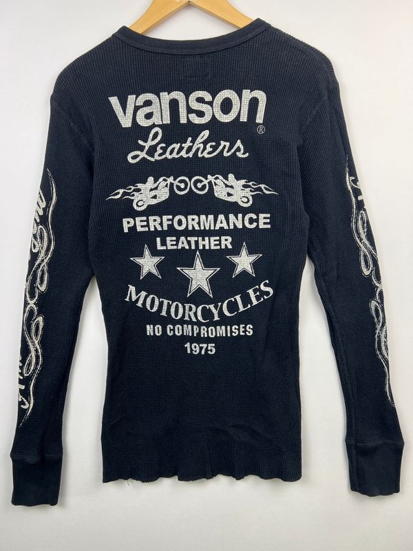 中古品】 VANSON バンソン L/S PRINT THERMAL TEE ロングスリーブ
