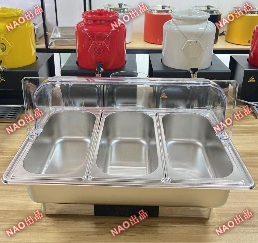 電動 保温器 9L 温度調整加熱ウォーマー温度制御 ビュッフェ バイキング ホテル用品 3連 単相 100V