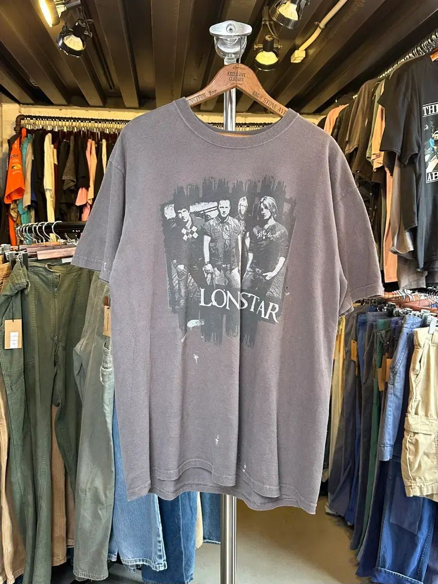 100 론스타 Lonestar バンドプリンティング Tシャツ
