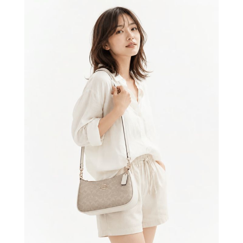 ?コーチ COACH　テリ ショルダー バッグ・シグネチャー キャンバス　CV933 IMXDM