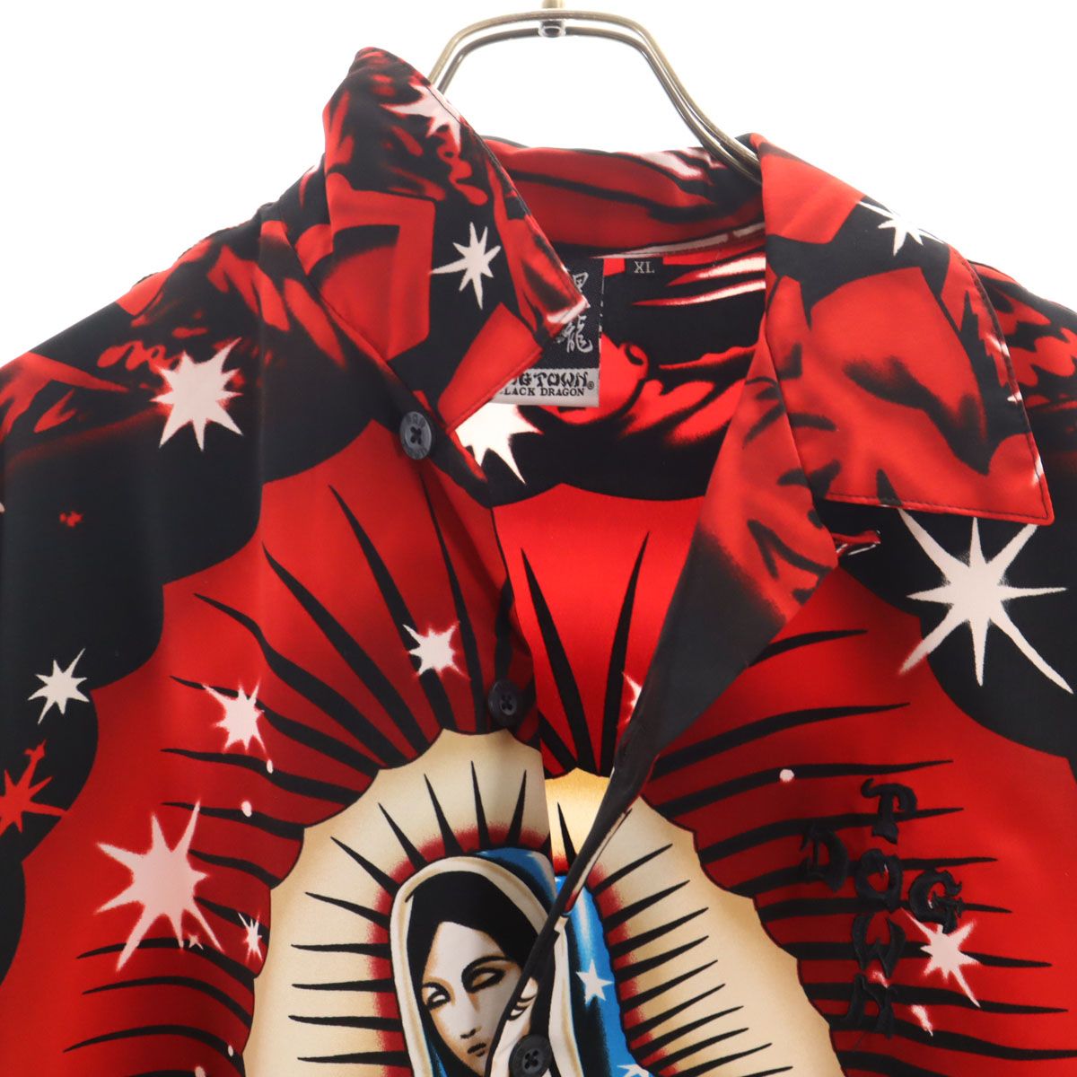 DOGTOWN ドッグタウン マリア 半袖 オープンカラーシャツ XL レッド