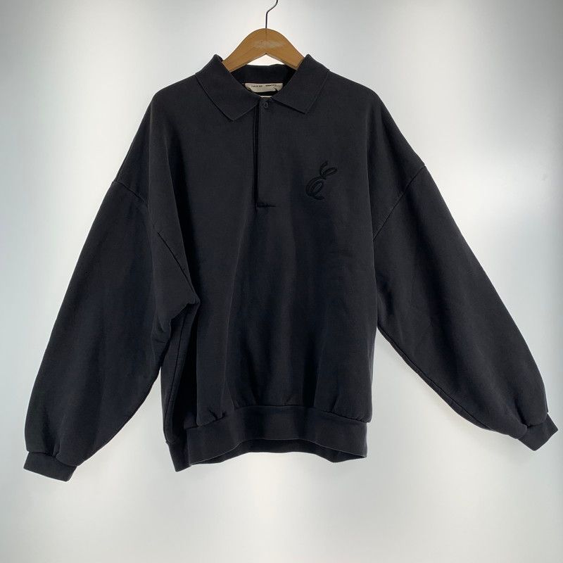 【中古品】 FOG ESSENTIALS エフオージーエッセンシャルズ EMBROIDERED CLASSIC POLO SWEAT SHIRT スウェット シャツ CHARCOAL SIZE:M 【142-260719-io-52-fuzh】