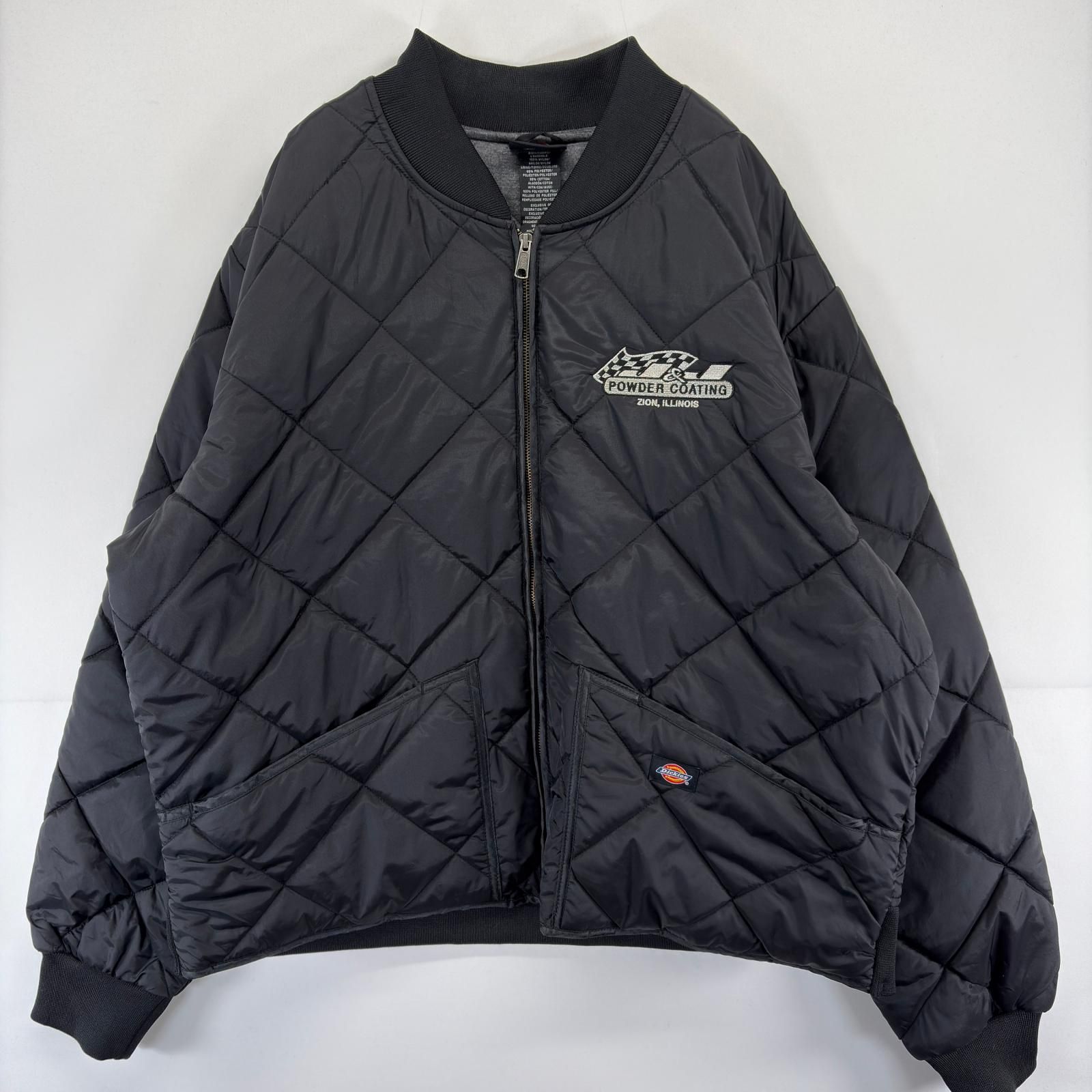 古着 ディッキーズ Dickies ジャケット フルジップ 刺繍 キルティング