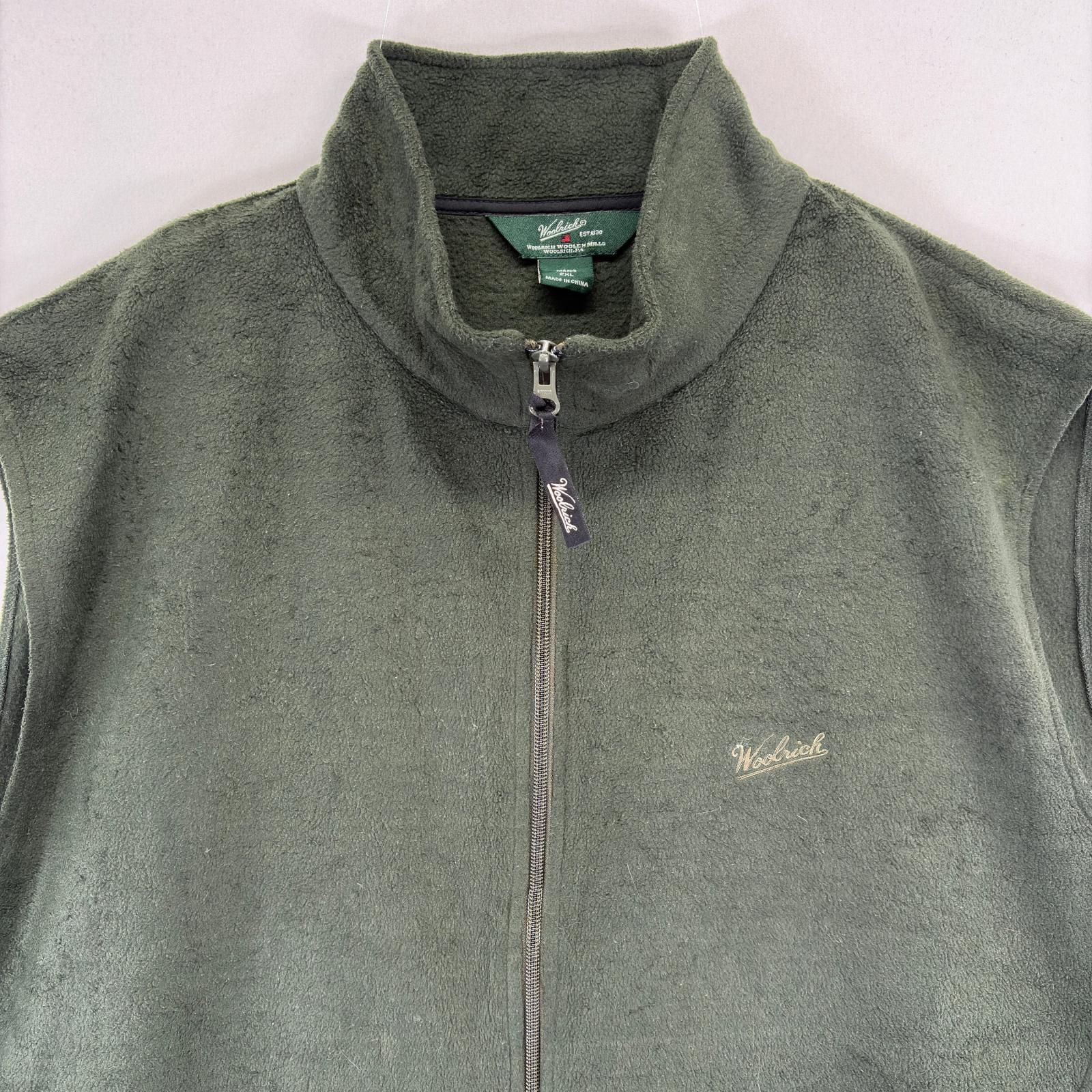 古着 ウールリッチ WOOLRICH ベスト フルジップ ワンポイント ロゴ