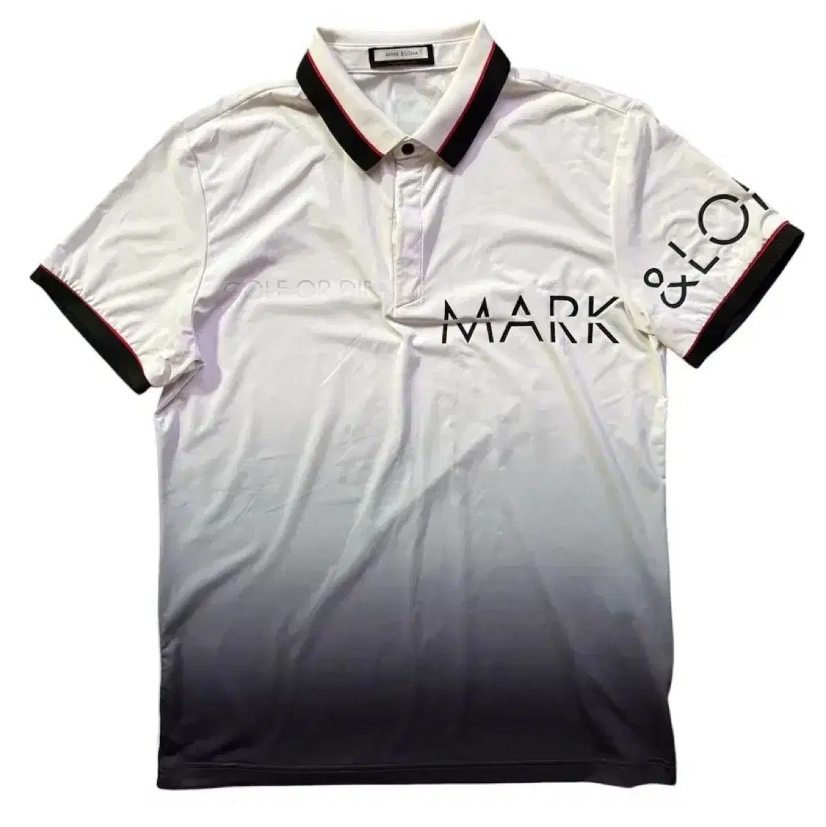 MARK & LONA マークアンドロナ メンズ ゴルフ Tシャツ 白 グラデーション 48サイズ