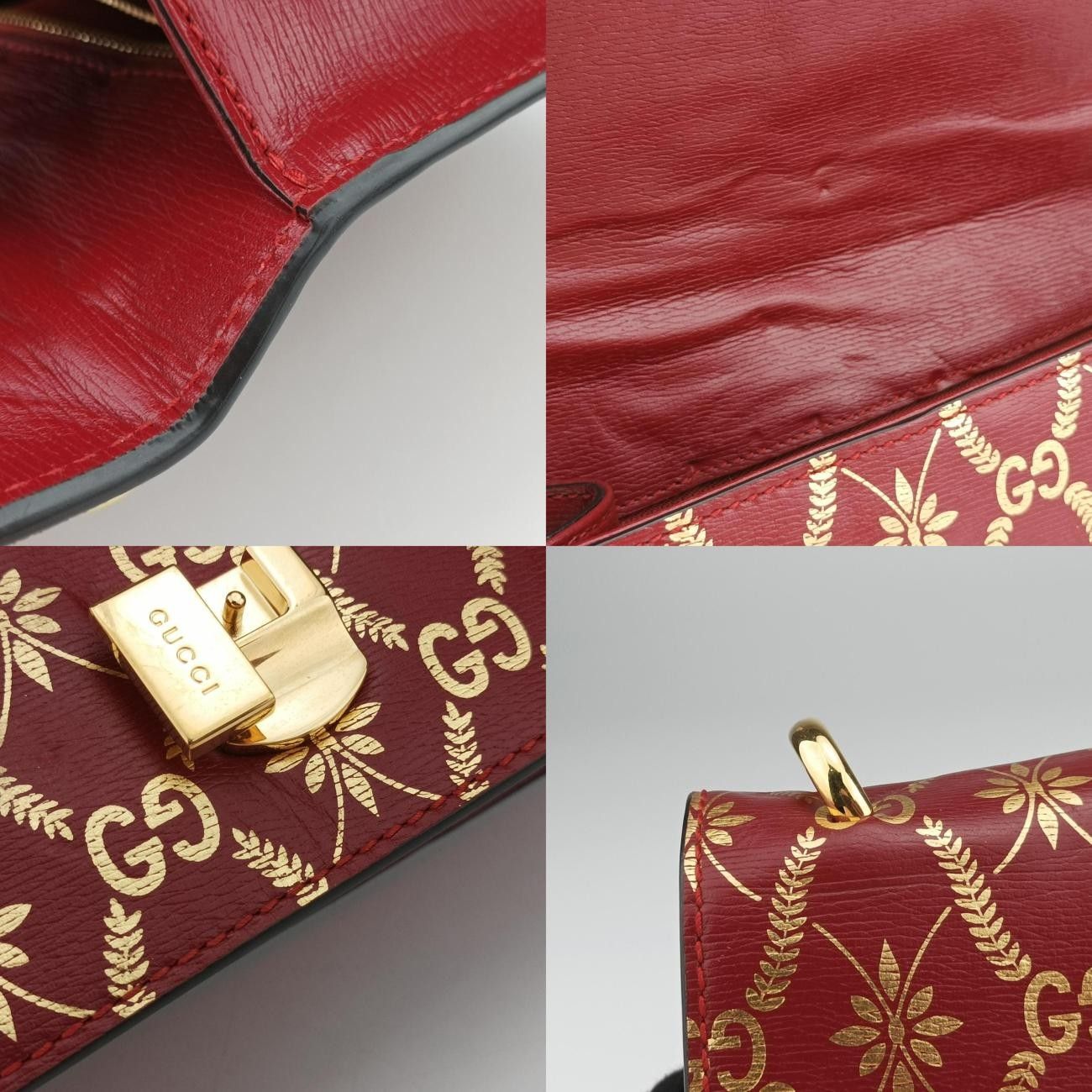 グッチGucciシルヴィ レッド×マルチカラー レザー 524405 B031367298
