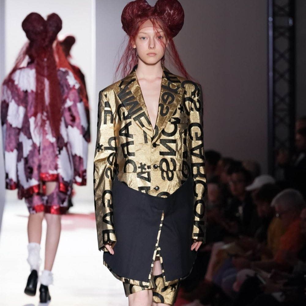 COMME des GARCONS 20ss ロゴプリント カットオフ ハーフパンツ S