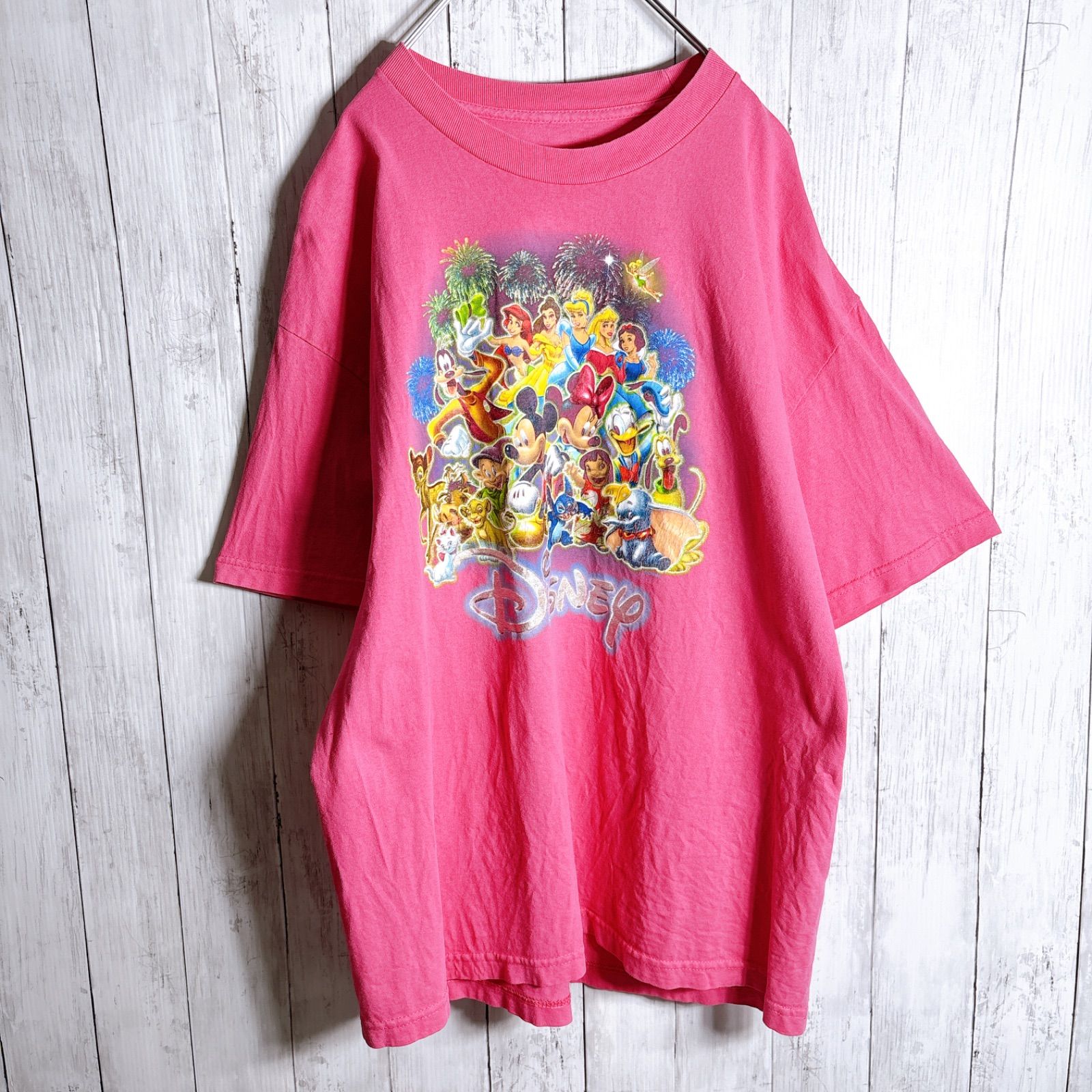 人気キャラクター】90s Disney Vintage T-SHIRT ディズニー ピンク