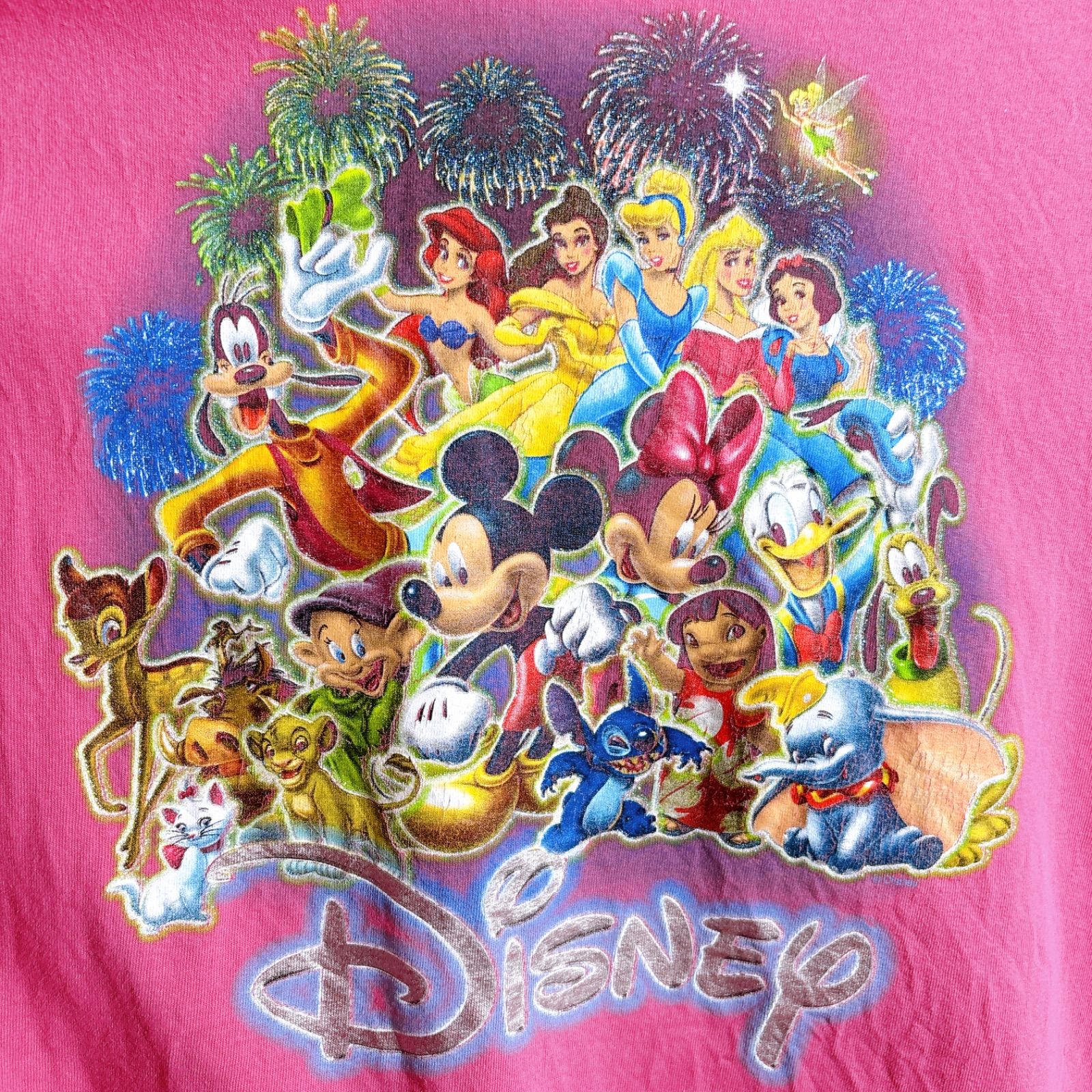 人気キャラクター】90s Disney Vintage T-SHIRT ディズニー ピンク