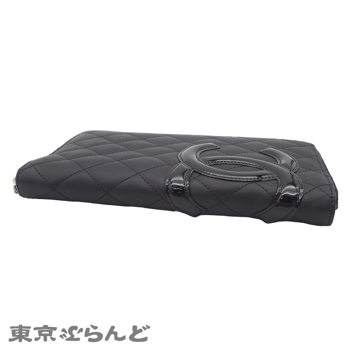 シャネル CHANEL ラウンドファスナーウォレット カンボンライン 長財布