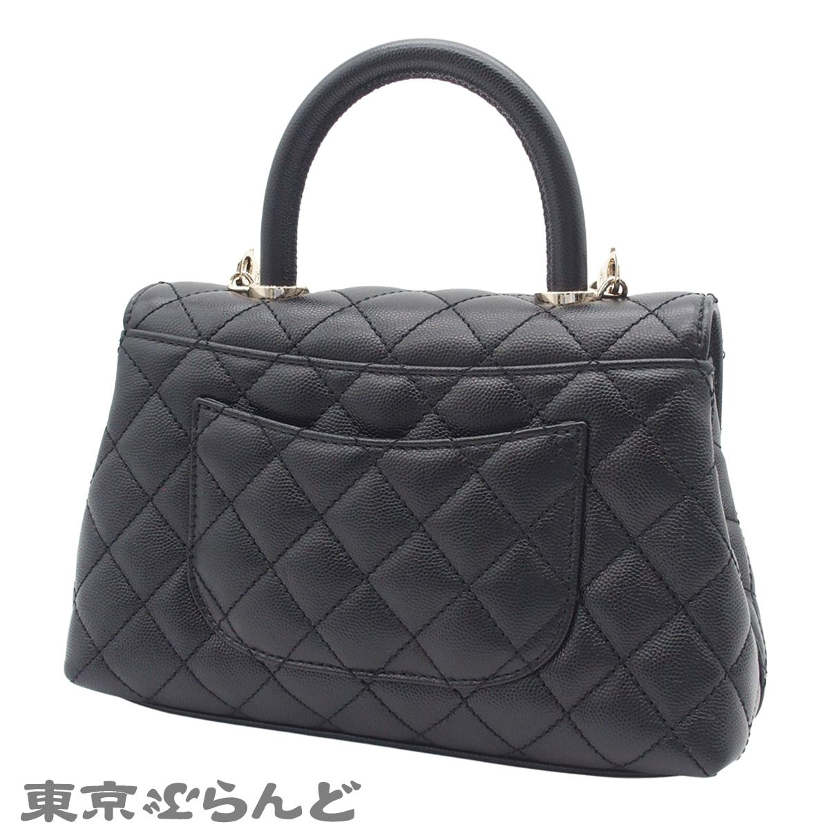 シャネル CHANEL ココハンドル XS A92990 ブラック G金具 キャビア