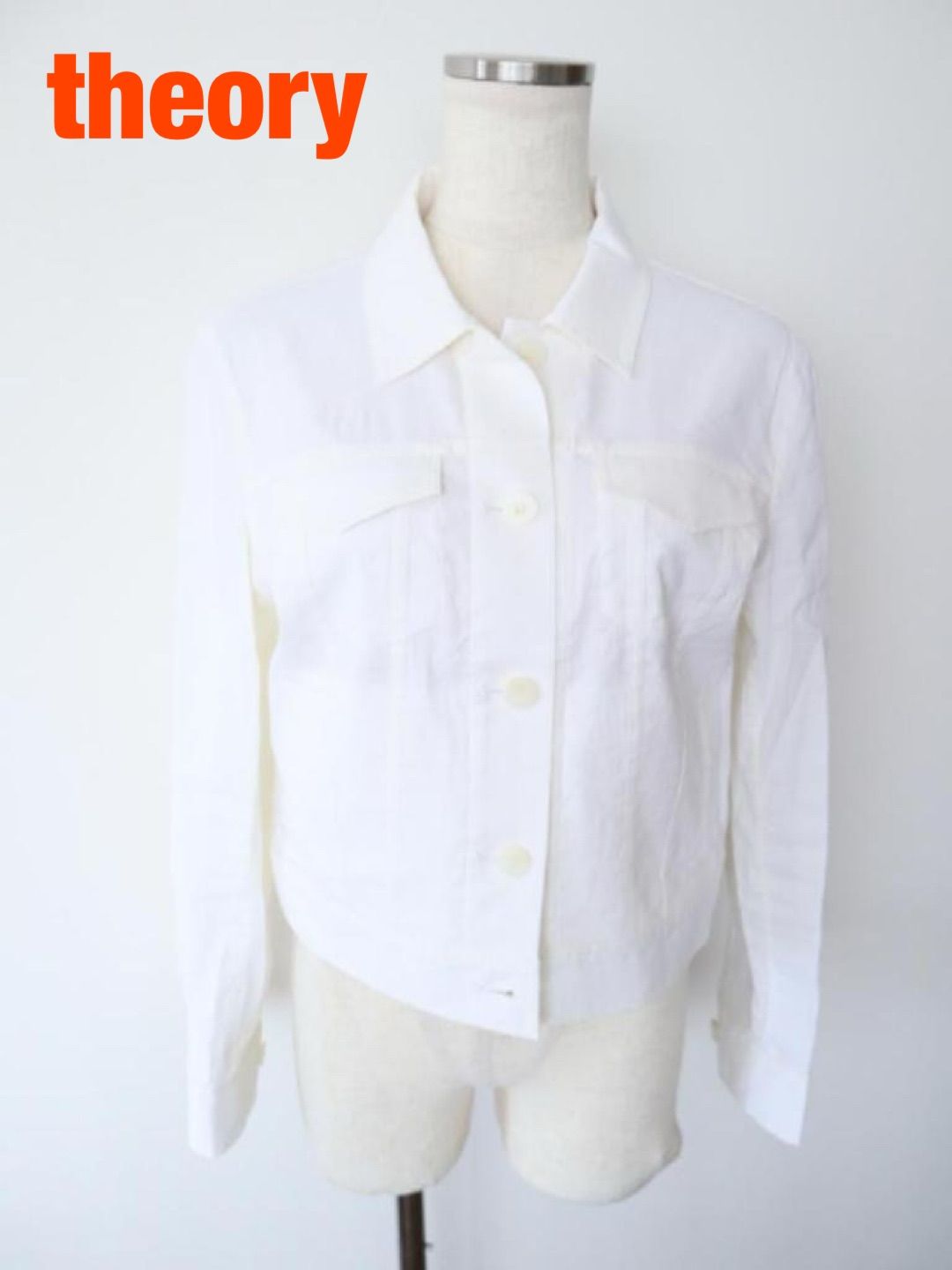 theory セオリー ECO CRUNCH WASH DENIM JKT S(M相当) オフホワイト