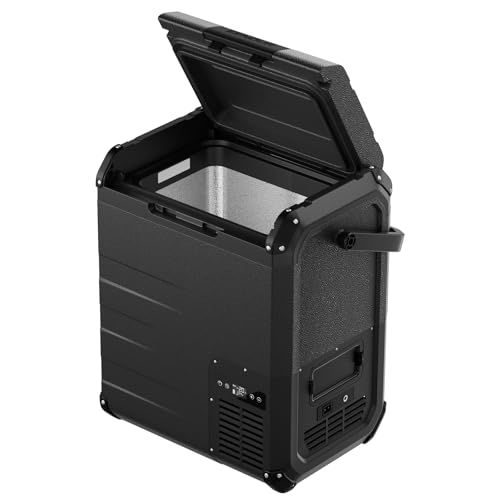 【2026最新】EENOUR 車載冷蔵庫 D23 PLUS 23L アルミ製庫内 -20℃?10℃ バッテリー内蔵可能 小型 両開きフタ コンプレッサー式 4WAY電源対応 AC100V DC12V/24V 電池 ポータブル冷蔵庫 コードレス式 急速冷凍 ts