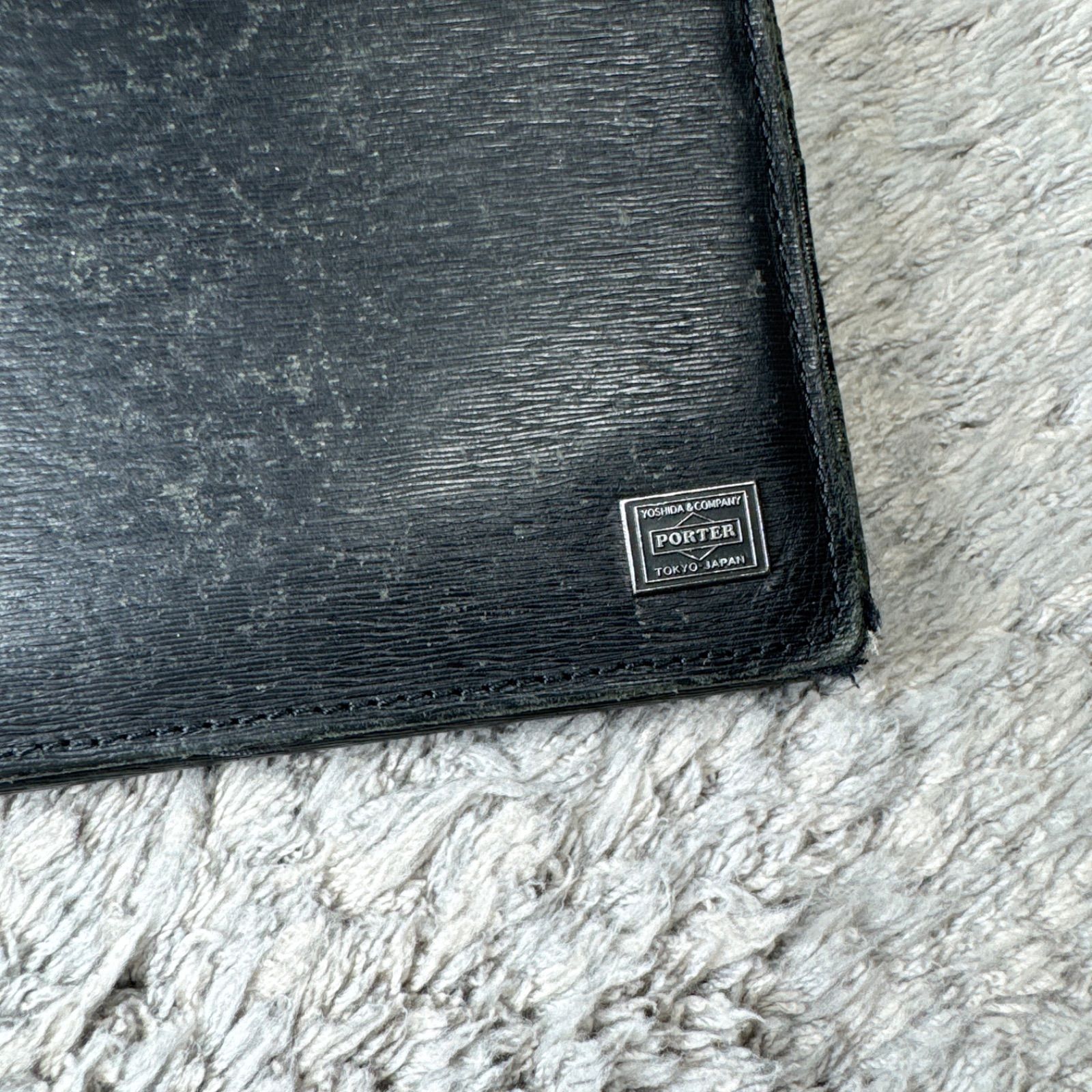 PORTER ポーター 長財布 カレント CURRENT レザー ブラック - メルカリ