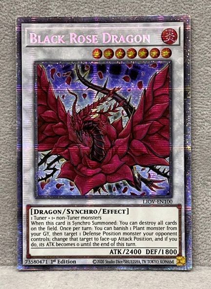遊戯王　ブラックローズドラゴン　北米1st 遊戯王 英語 北米版 ブラック・ローズ・ドラゴン スターライトレア 1st