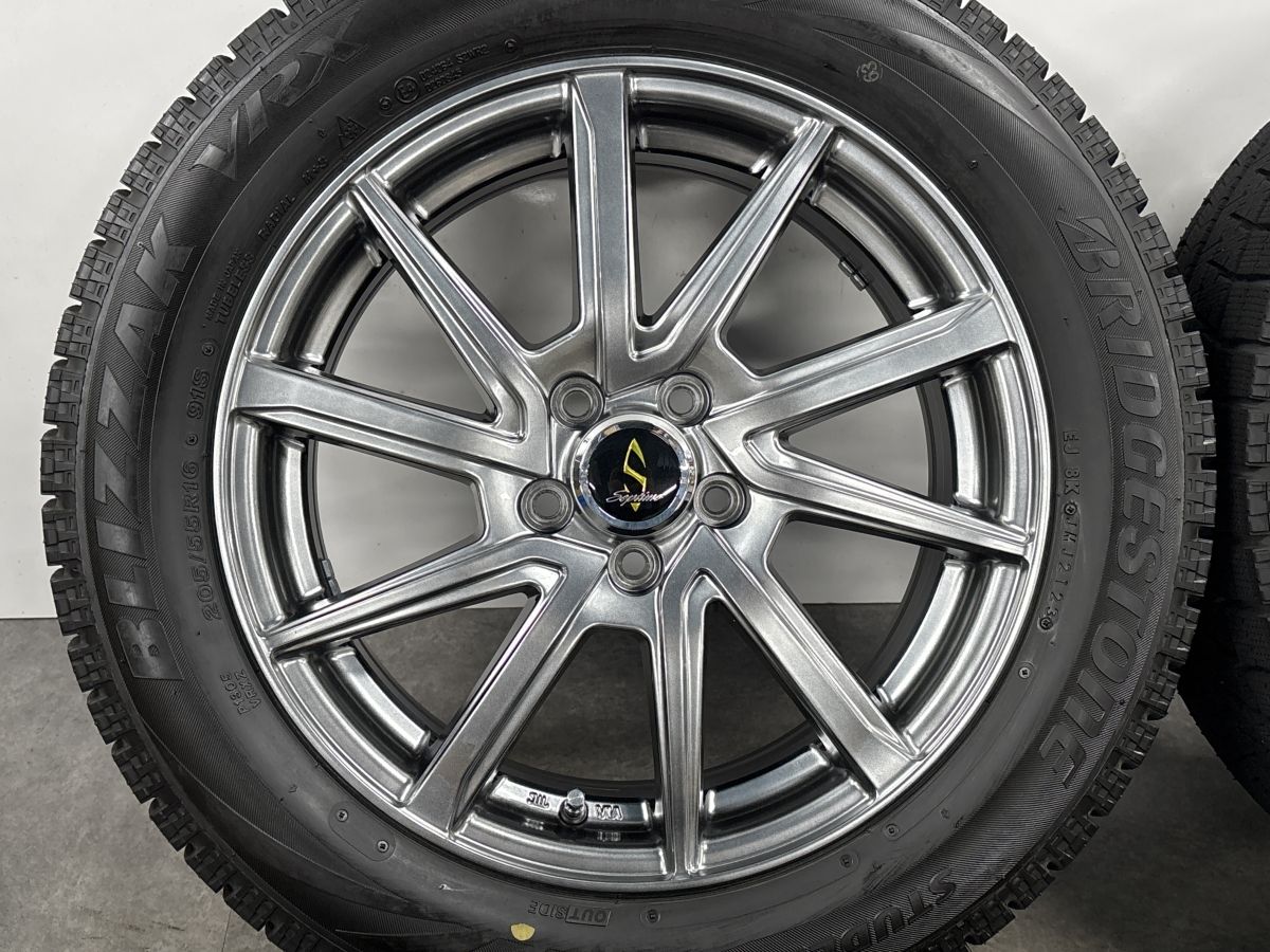 美品 バリ溝】WORK セプティモ 16in 6.5J +48 PCD100 ブリヂストン