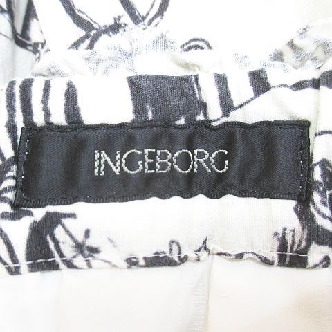 インゲボルグ INGEBORG ロング丈 フレアスカート スカート 9 白系