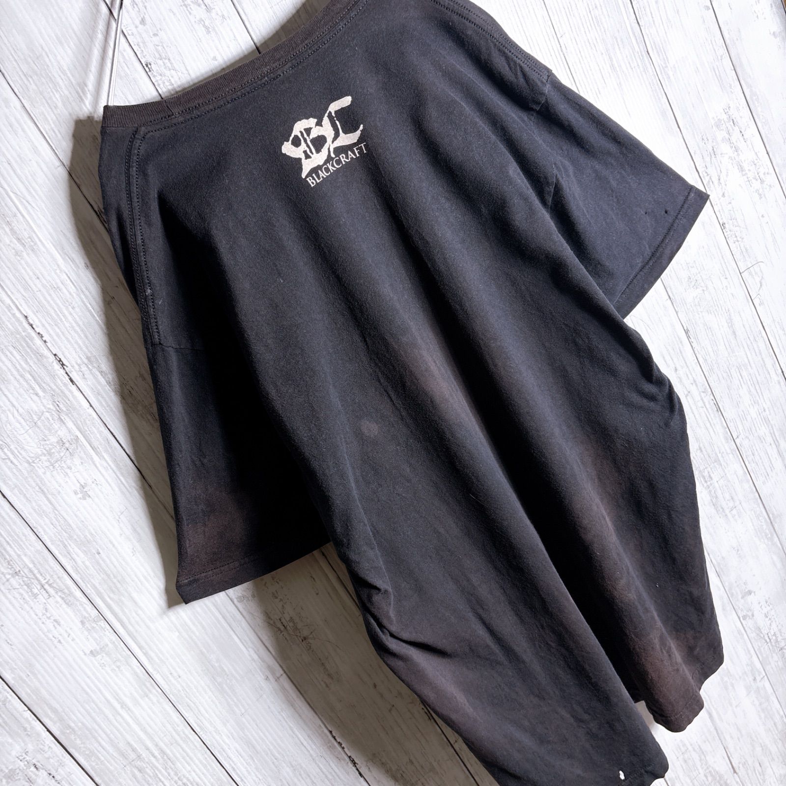 鬼フェード/ダメージ加工】BLACK CRAFT T-SHIRT ブラッククラフト
