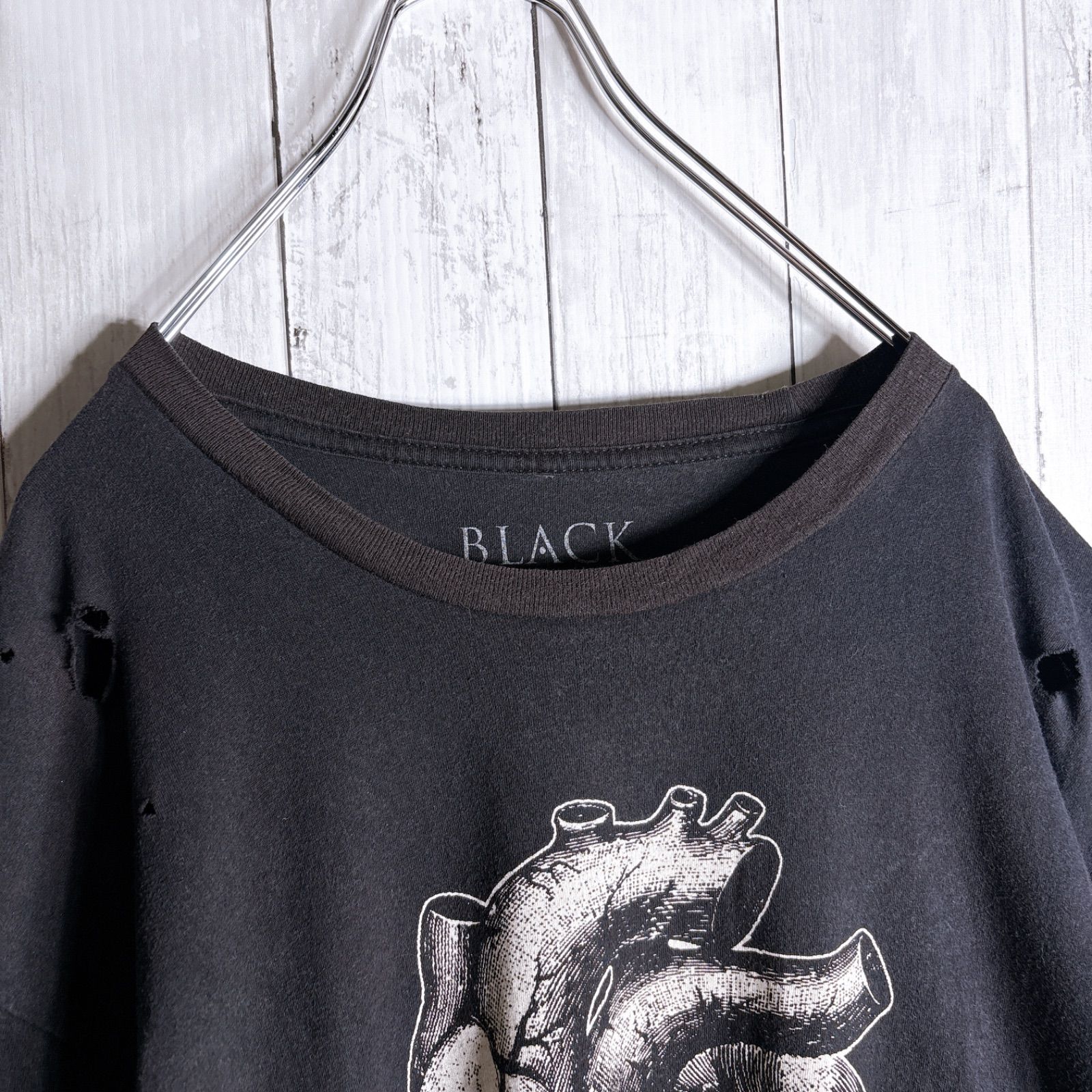 80s バットマン ノースリーブTシャツ 鬼フェード ダメージ ボロ y2k 鬼フェード/ダメージ加工】BLACK CRAFT T-SHIRT ブラッククラフト