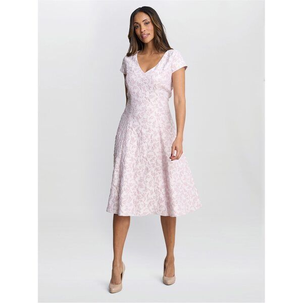 ジーナバッコーニ レディース トップス ワンピース Gina Bacconi Daphnie Jacquard Dress LAVENDAR