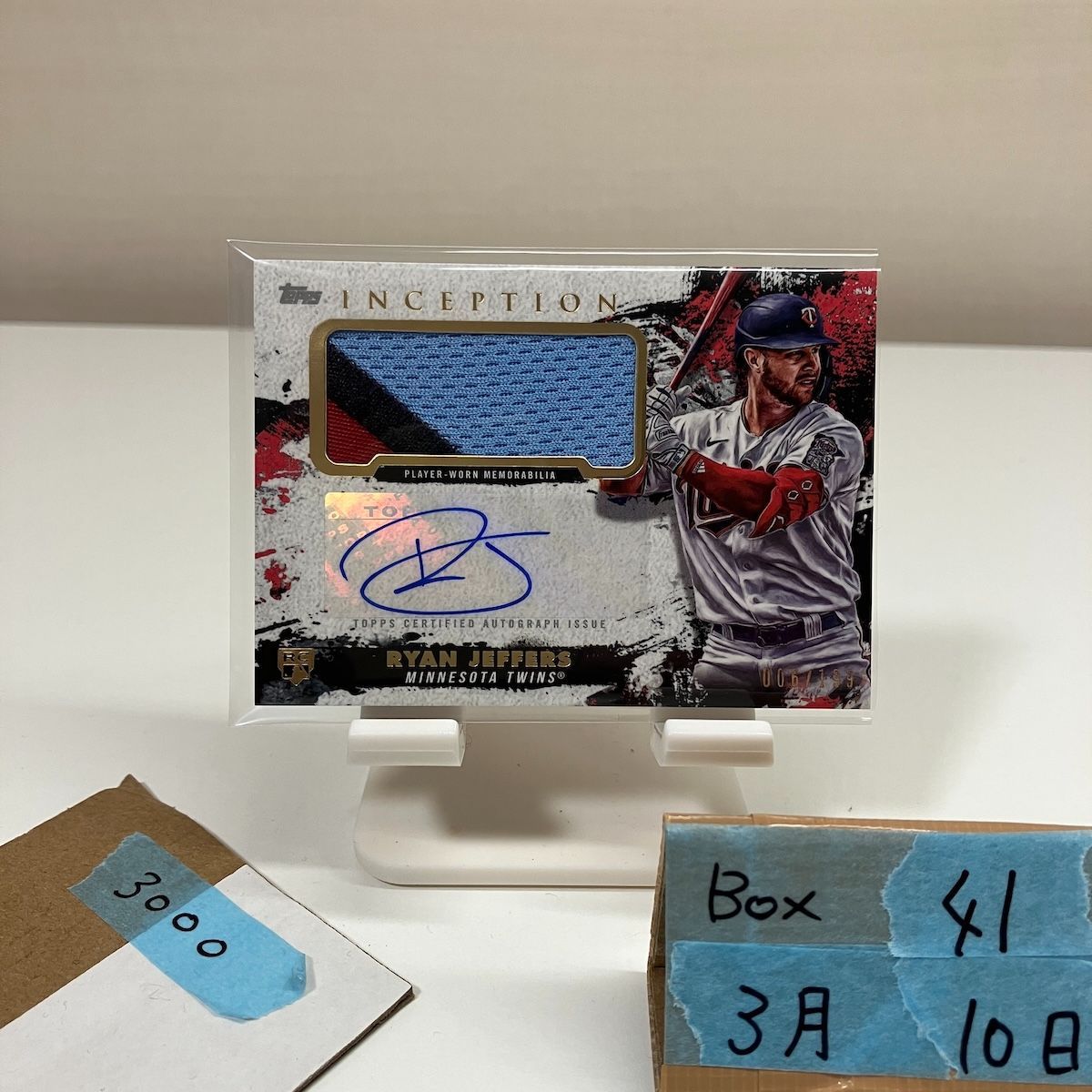 2021 Topps Ryan Jeffers 006/199 直筆サインカード Minnesota Twins