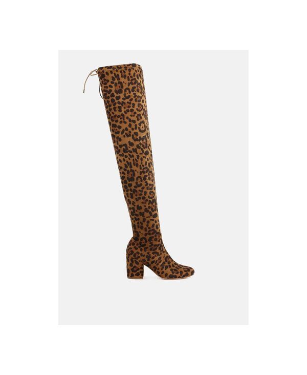ロンドンラグ レディース シューズ ブーツ・レインブーツ ミニ London Rag Womens Liama Minimal Drawstring Detail KneeHigh Brown ブラウ