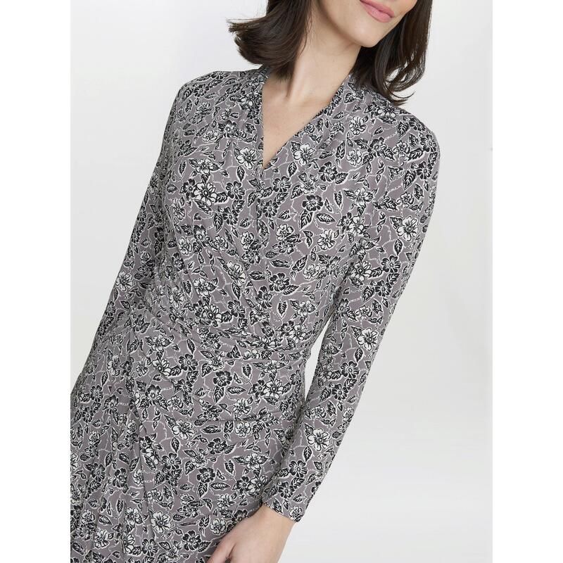 ジーナバッコーニ レディース トップス ワンピース ジャージー Gina Bacconi Janet Jersey Wrap Dressilver Grey グレー