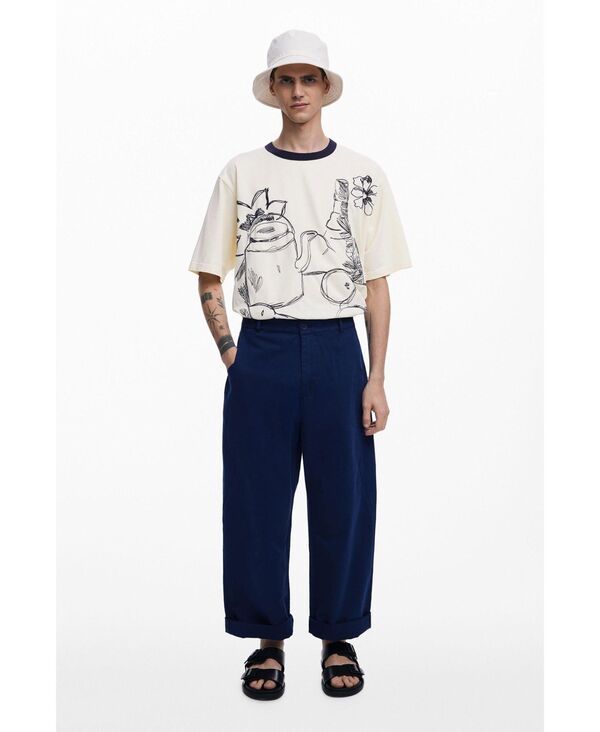 デジグアル メンズ ボトムス カジュアルパンツ カーゴパンツ Desigual Mens Adjustable cargo pants Blue ブルー