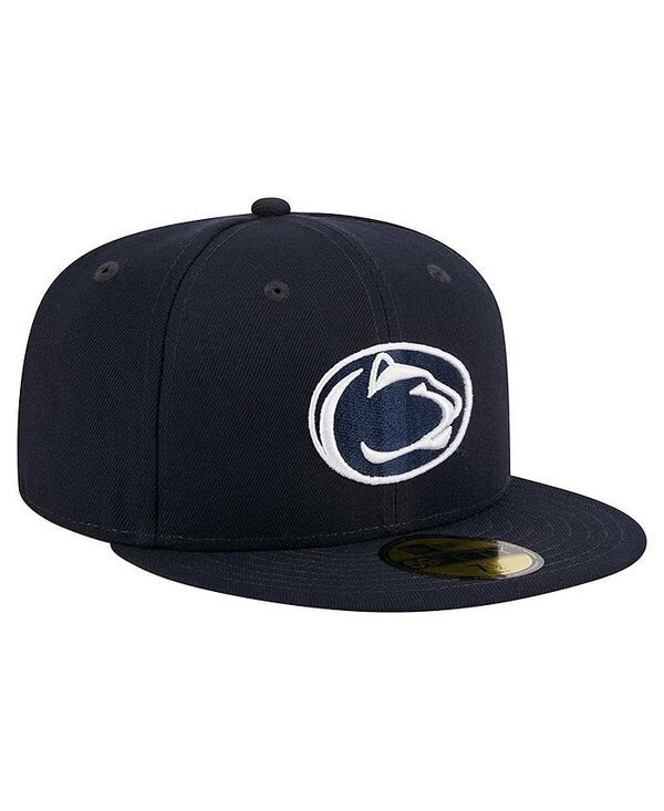 ニューエラ メンズ アクセサリー 帽子 New Era Mens Navy Penn State Nittany Lions 59fifty Fitted Hat Navy ネイビー