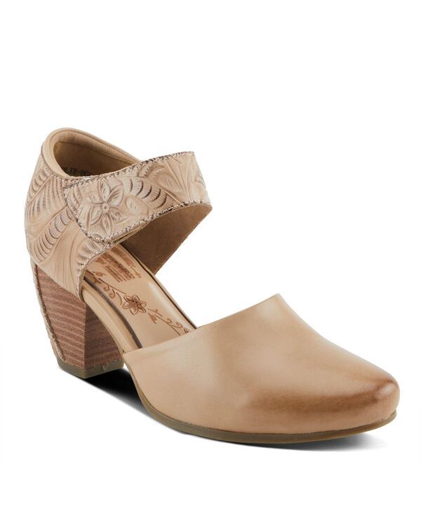 ラリティステ レディース シューズ パンプス レザー ヒール LArtiste Womens Toolie HandPainted Leather DOrsay Mary Jane Heels Hoo
