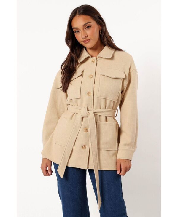 Petal and Pup レディース アウター ジャケット・ブルゾン Petal and Pup Womens Arlow Tie Front Shacket Cream クリーム
