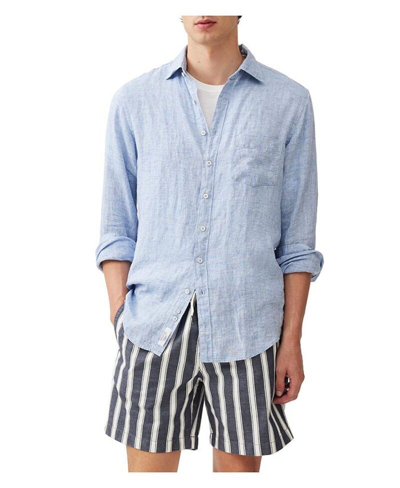 ロッドアンドグン メンズ トップス シャツ Rodd Gunn Coromandel Sports Fit Shirt Denim blue デニム
