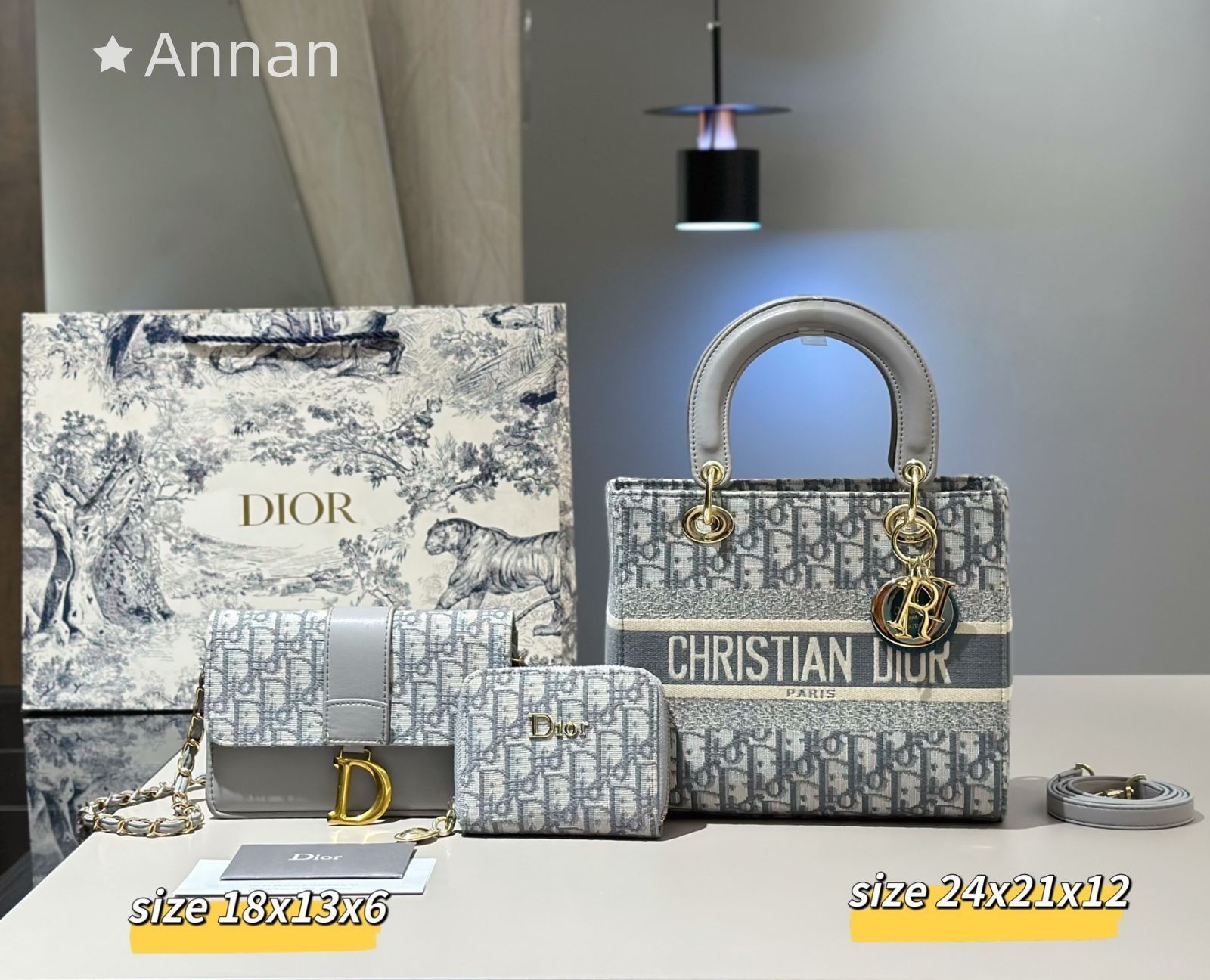 送料無料 Christian Dior クリスチャンディオール ショルダーバッグ ハンドバッグ 財布 3点セット
