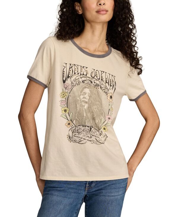 ラッキーブランド レディース トップス Tシャツ クルーネック フラワー柄 フラワー Lucky Brand Womens Janis Joplin Floral Frame Classicrew N