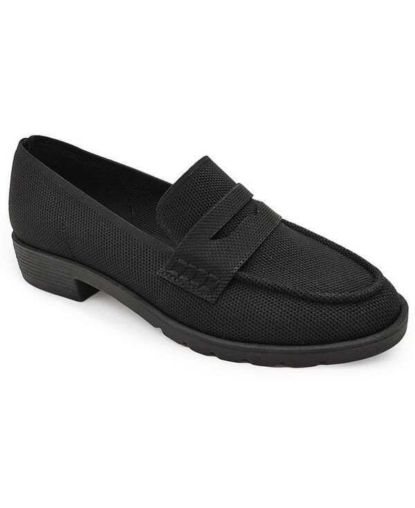 ケネスコール レディース シューズ パンプス ニット ローファー Kenneth Cole Reaction Womens Feobe Knit Slip On Loafers Black ブラック